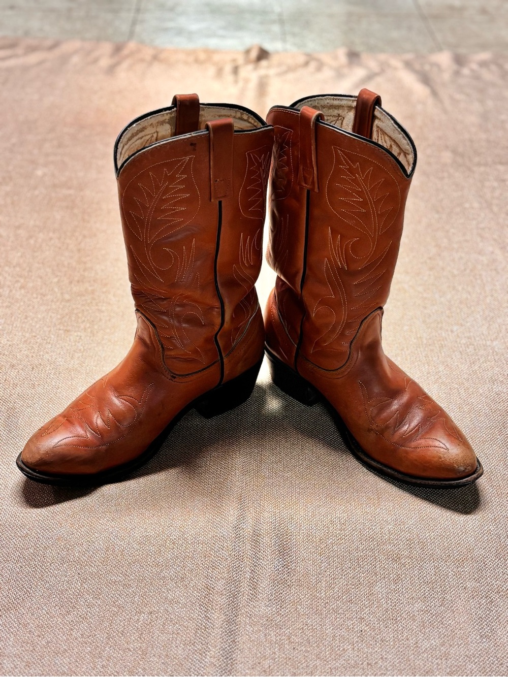 Mason Western  Cowboy Boots Mens 8.5 Brown Leather Pull On
